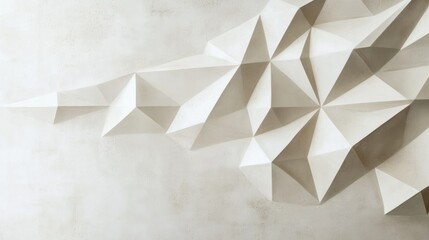Poster - Abstract white wall with geometric patterns and subtle texture, giving a modern, stylish feel