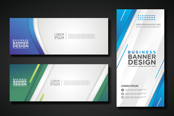 Poster - Set modern abstract banners for corporate concept, element design. Vector illustration