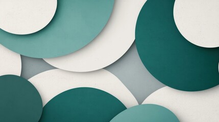 Canvas Print - Dive into a vivid flat design blending tech circles with grunge flair, creating a unique geometric masterpiece.