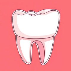 Canvas Print - A vibrant cartoon image of teeth with bright fillings, set against a cheerful backdrop to attract young audiences.