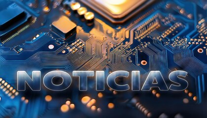 Poster - Digital News Technology Background with Circuits