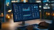 © CrazyJuke - A sleek workspace features a savvy business expert using advanced tech tools to analyze key financial trends.