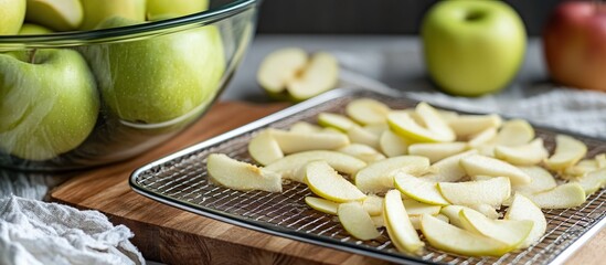 Apple Slices Ready for Dehydration