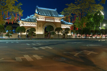 Wall Mural - Night lighting at the Sun Yat-sen Memorial Hall in Guangzhou