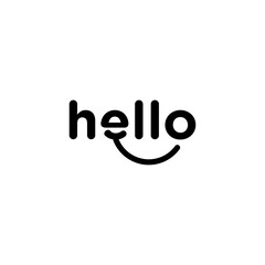 Aufkleber - smile hello letter vector, happiness greet letter design template