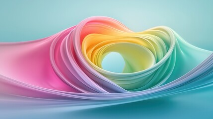 Wall Mural - Abstract Rainbow Swirls.