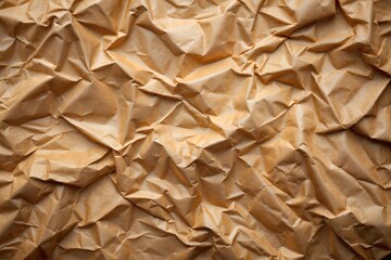 Poster - Close-up of crumpled brown paper with rough texture