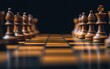 © chusnul - A close-up view of a chessboard with wooden pieces, emphasizing strategy and competition in a game of chess.