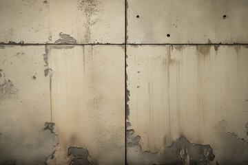 Wall Mural - Retro Cream Concrete Wall Texture for Vintage Style Background Design