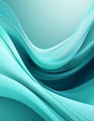 Sticker - Abstract turquoise waves