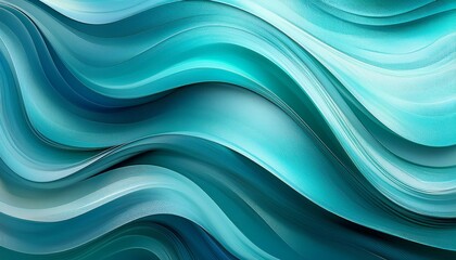 Abstract turquoise wave pattern