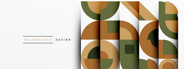 Poster - Modern geometrical abstract background - circles. Business or technology presentation design