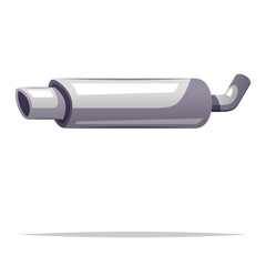 Wall Mural - car exhaust pipe vector isolated illustration