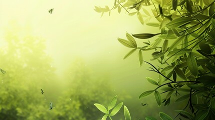 Wall Mural - Green_Spring_Forest_Poster_Backgrounds