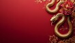 © sirirat - luxury red and gold chinese snake new year background with copy space for text, snake year