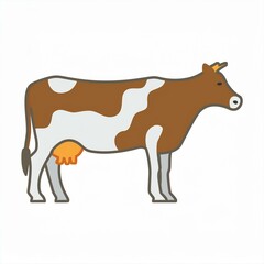 cow illustration isolated on white