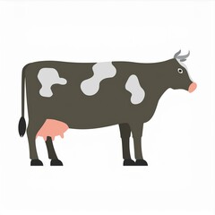 Wall Mural - cow illustration isolated on white