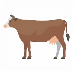 Wall Mural - cow illustration isolated on white