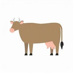 Wall Mural - cow illustration isolated on white