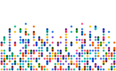 Wall Mural - Colorful dot pixel modern edge background