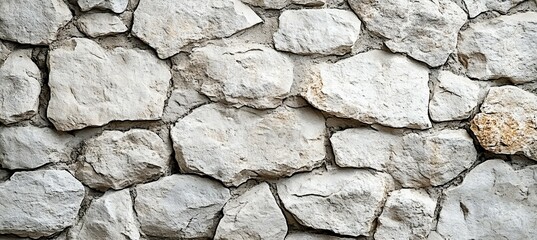 Wall Mural - white stone wall texture background. generative ai technology.