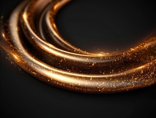 Sticker - Glowing golden abstract background