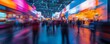 © Lumina Frame - IT Convention Hustle: Long Exposure Captures Blurred Motion at Demo Booth, Generative AI