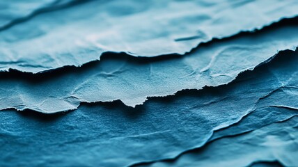 Wall Mural - Macro Shot of Handmade Blue Paper Texture .generative ai