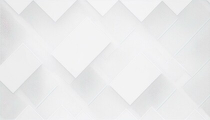 Poster - modern geometric square shape overlapping layer on white background with copy space. technology whit