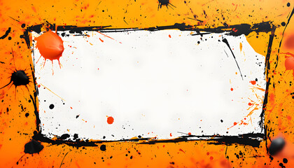 Wall Mural - Halloween splatter background card with copy space