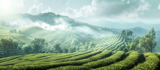 Canvas Print - Green Tea Plantation