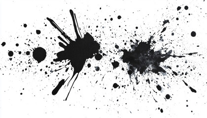 Wall Mural - Random bursts and splatters of ink in black and white or vibrant colors, evoking a raw, artistic energy