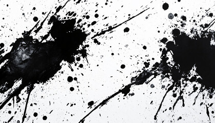 Wall Mural - Random bursts and splatters of ink in black and white or vibrant colors, evoking a raw, artistic energy