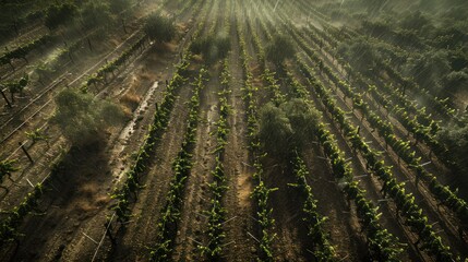 Sticker - Vineyard in the Rain