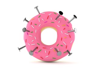 Canvas Print - Donut with nails