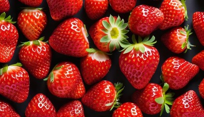 Sticker -  Fresh and ripe strawberries perfect for summer recipes