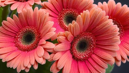 Sticker -  Vibrant Pink Gerbera Daisy Bouquet