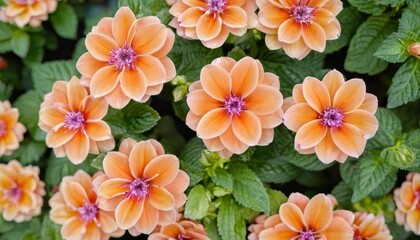 Wall Mural -  Vibrant orange flowers in bloom