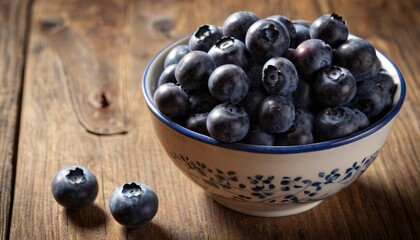 Wall Mural -  Fresh blueberries in a bowl ready for a healthy snack