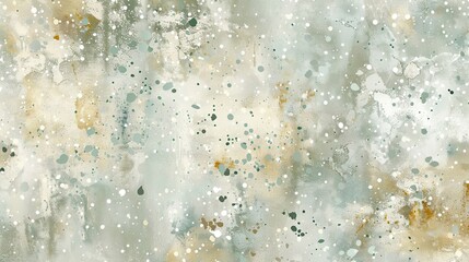Wall Mural - Sage green wallpaper with cream and bronze confetti offering a refined festive touch