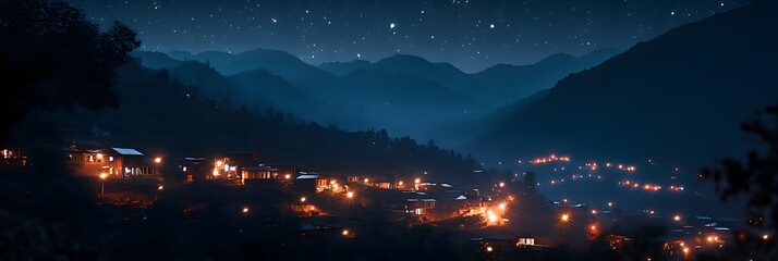 Wall Mural - view of the city at night