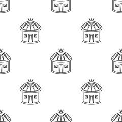 Sticker - Hut Icon Seamless Pattern M_2211003