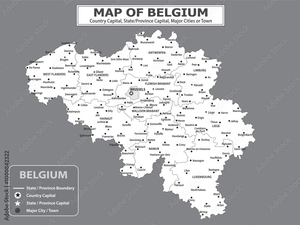 European Country Geography Political Map Political Map Of Country With