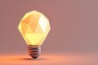 © Samon - Geometric light bulb design on a soft background