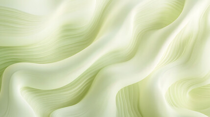 Aufkleber - Abstract background with wavy, green and white lines.