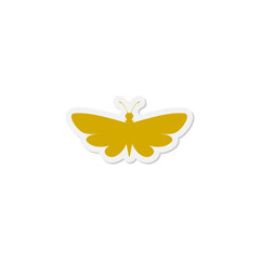 Canvas Print - Butterflies sticker icon isolated on transparent background