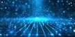 © Nice Seven - Abstract Blue Digital Background with Glowing Grid