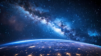 blue planet in space