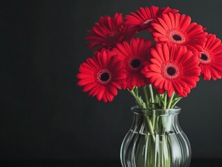 Wall Mural - Red Flowers in Vase