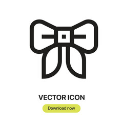 Aufkleber - Ribbon icon vector. Linear-style sign for mobile concept and web design. Ribbon symbol illustration. Pixel vector graphics - Vector.	